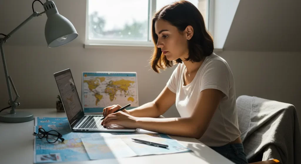 Calendario de precios bajos de vuelos en pantalla