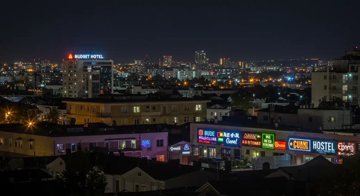 Mapa con precios comparativos de hotel, Airbnb y hostel