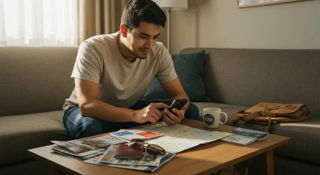 Banner de Booking insertado en un blog de turismo.