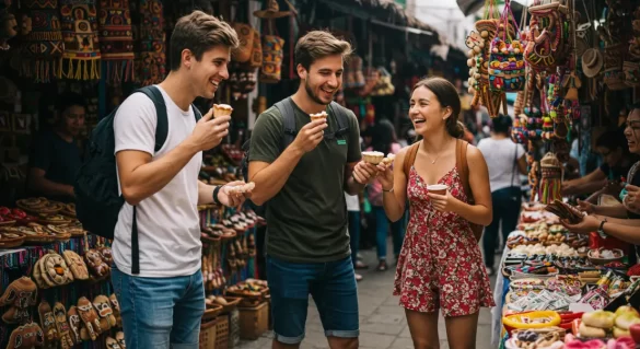 Calles coloniales en Cartagena, Colombia