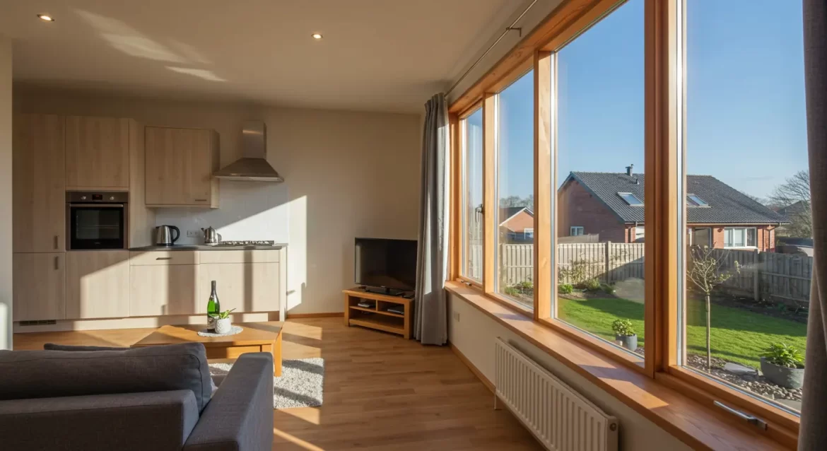 Vista de ciudad desde casa intercambiada