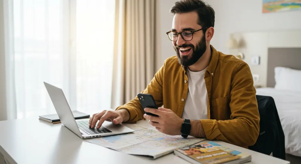 Bloguero usando Travelpayouts para monetizar