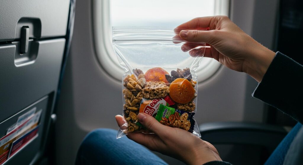 Snacks saludables para llevar en el avión