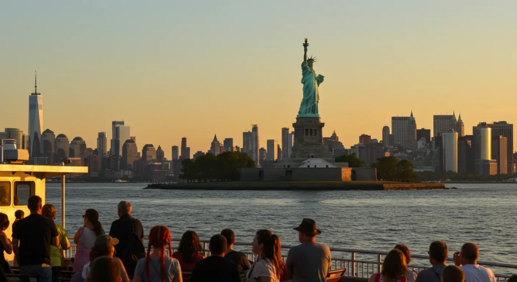 Ferry hacia la Estatua de la Libertad