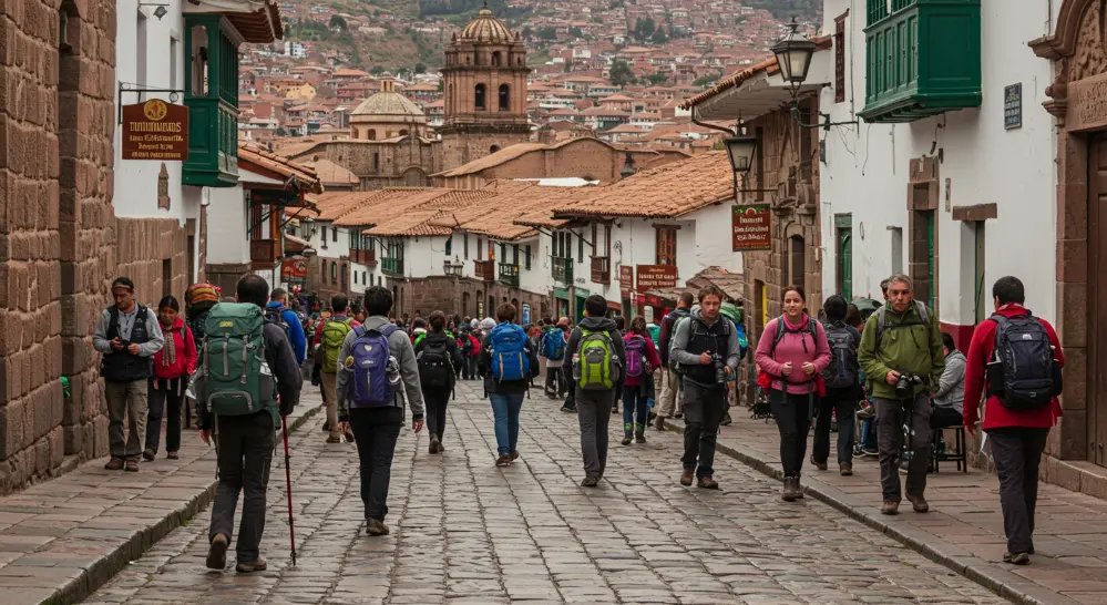 Mochilero viajando barato en Cusco