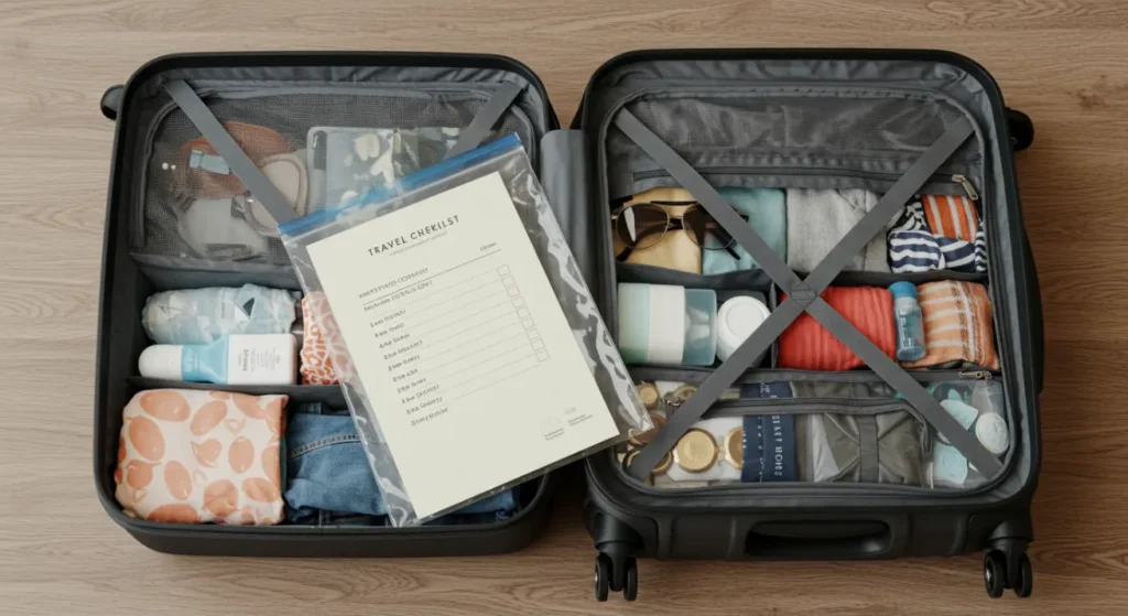 Pasaporte y visa listos para viajar.